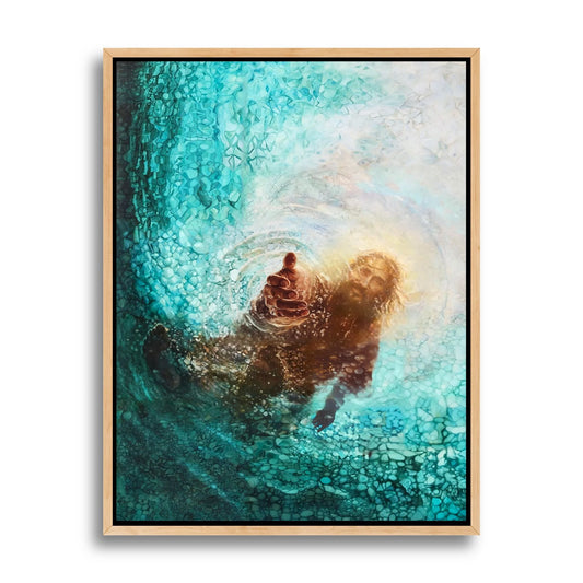 Mano de Jesus en Agua