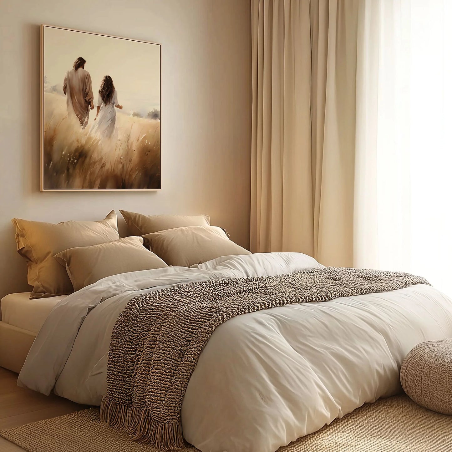 Jesus caminando con mujer - Cuadros