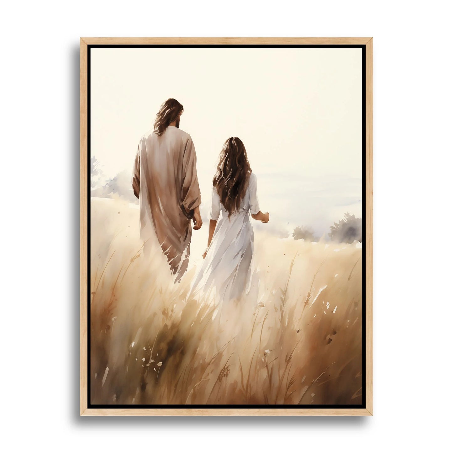 Jesus caminando con mujer - Cuadros