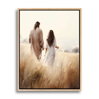 Jesus caminando con mujer - Cuadros