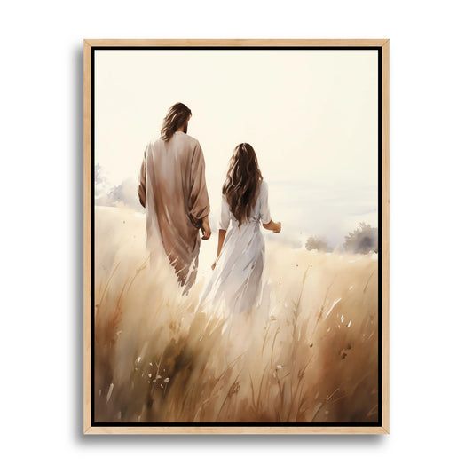 Jesus caminando con mujer - Cuadros