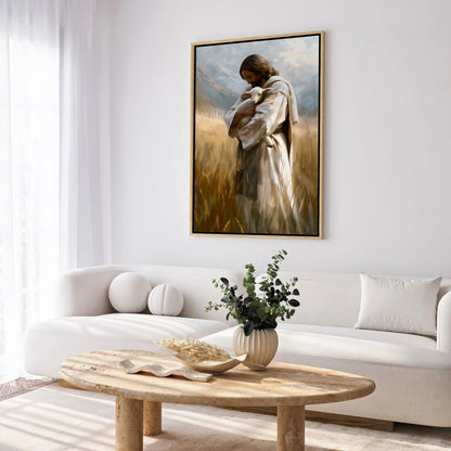 Jesús sosteniendo la oveja perdida