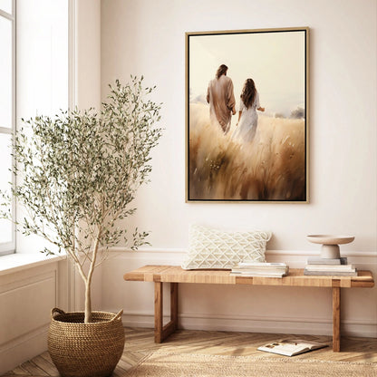 Jesus caminando con mujer - Cuadros