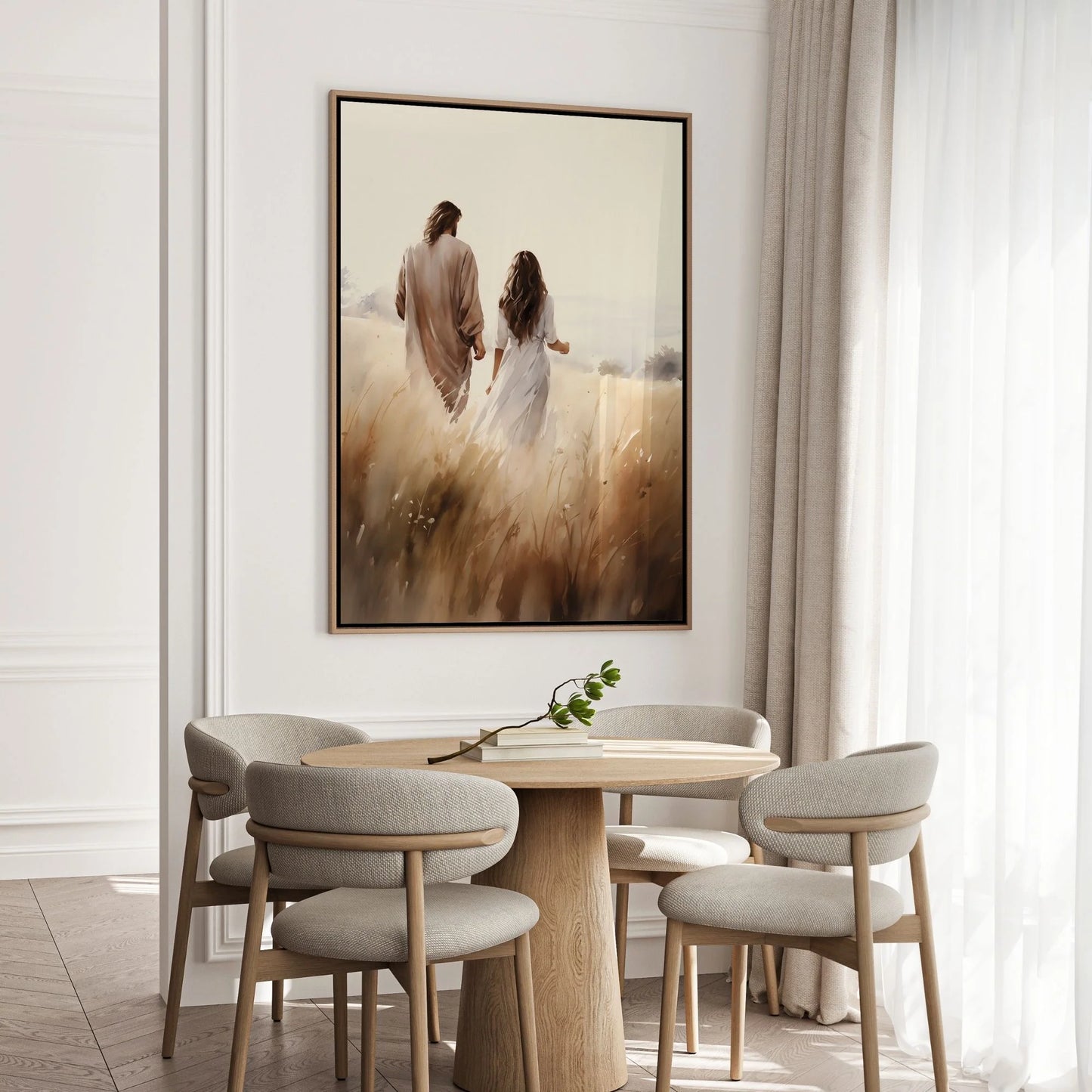 Jesus caminando con mujer - Cuadros