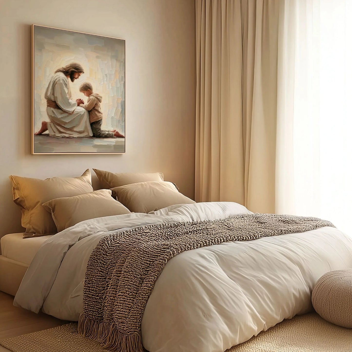 Jesús orando con niño