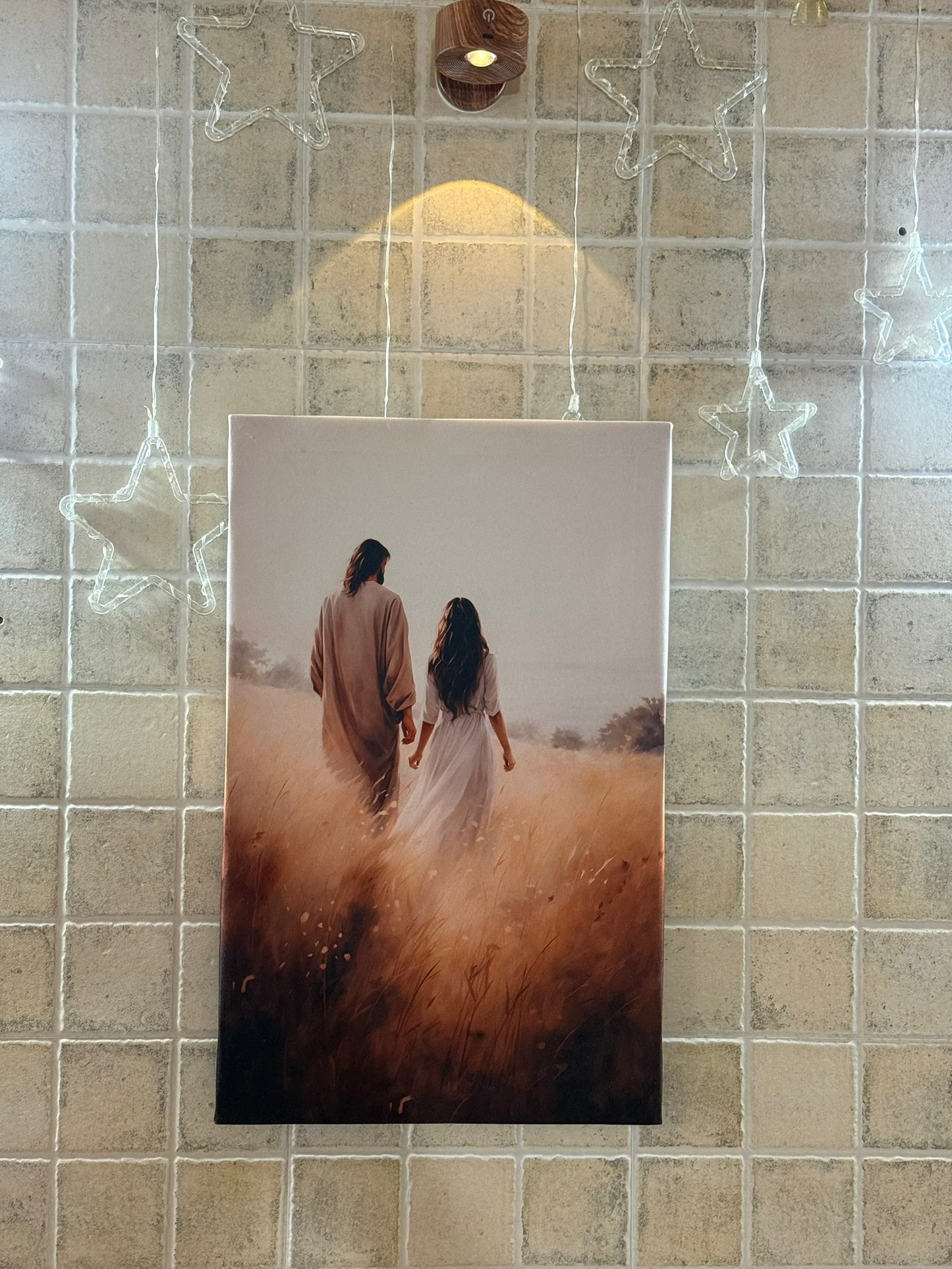 Jesus caminando con mujer - Cuadros