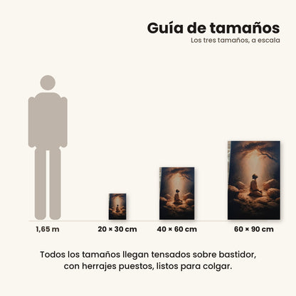 Jesús en el huerto de Getsemaní - guía de tamaños 20x30, 40x60 y 60x90 cm