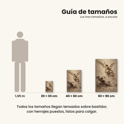 Miguel Victorioso - guía de tamaños 20x30, 40x60 y 60x90 cm