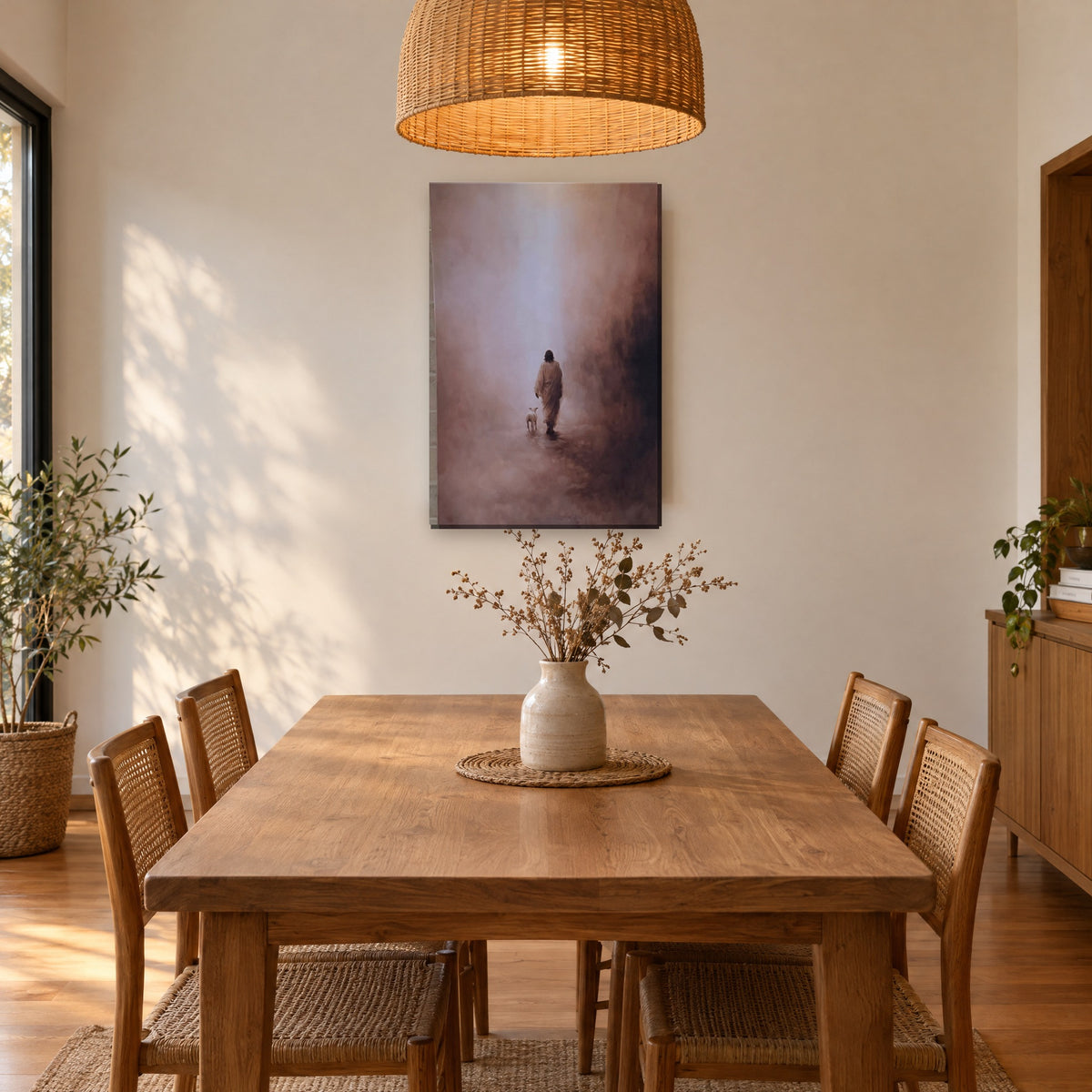 Parábola oveja perdida IV - cuadro en comedor