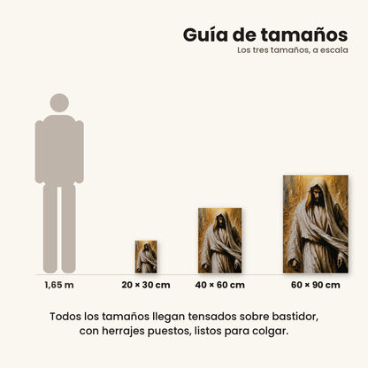 Jesús propósito glorioso - guía de tamaños 20x30, 40x60 y 60x90 cm