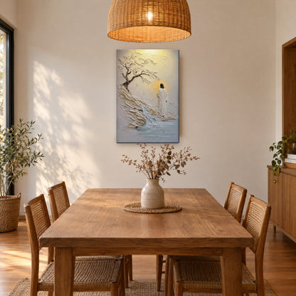 Jesús orilla del río - cuadro en comedor